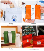 Sachet Doypack Mat Multicolore avec Fermeture Zip Double Scellée et Cordon de Serrage pour Grains de Café, Thé, Noix et Emballage Cadeau