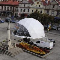 Dôme géodésique de luxe pour le glamping familial en plein air avec tissu PVC, climatisation quatre saisons
