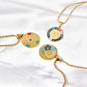 Bán buôn thép không gỉ ác của mắt biểu tượng may mắn mặt dây chuyền vòng cổ đặc biệt mô Hình May Mắn mắt Vòng cổ cho phụ nữ cô gái - Product Image 4