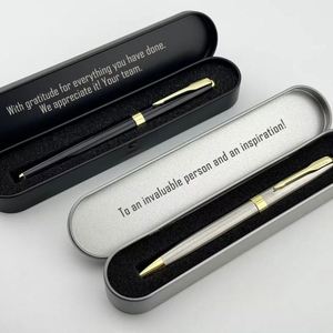 Juego de Bolígrafos Ecológicos Personalizados y Duraderos, Bolígrafo Metálico Promocional con Logotipo Personalizado y Estuche de Regalo - Product Image 1