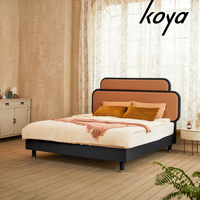 Mobilier moderne de lit de luxe pour la chambre à coucher Lit en bois de rotin tissé design Lits King queen size