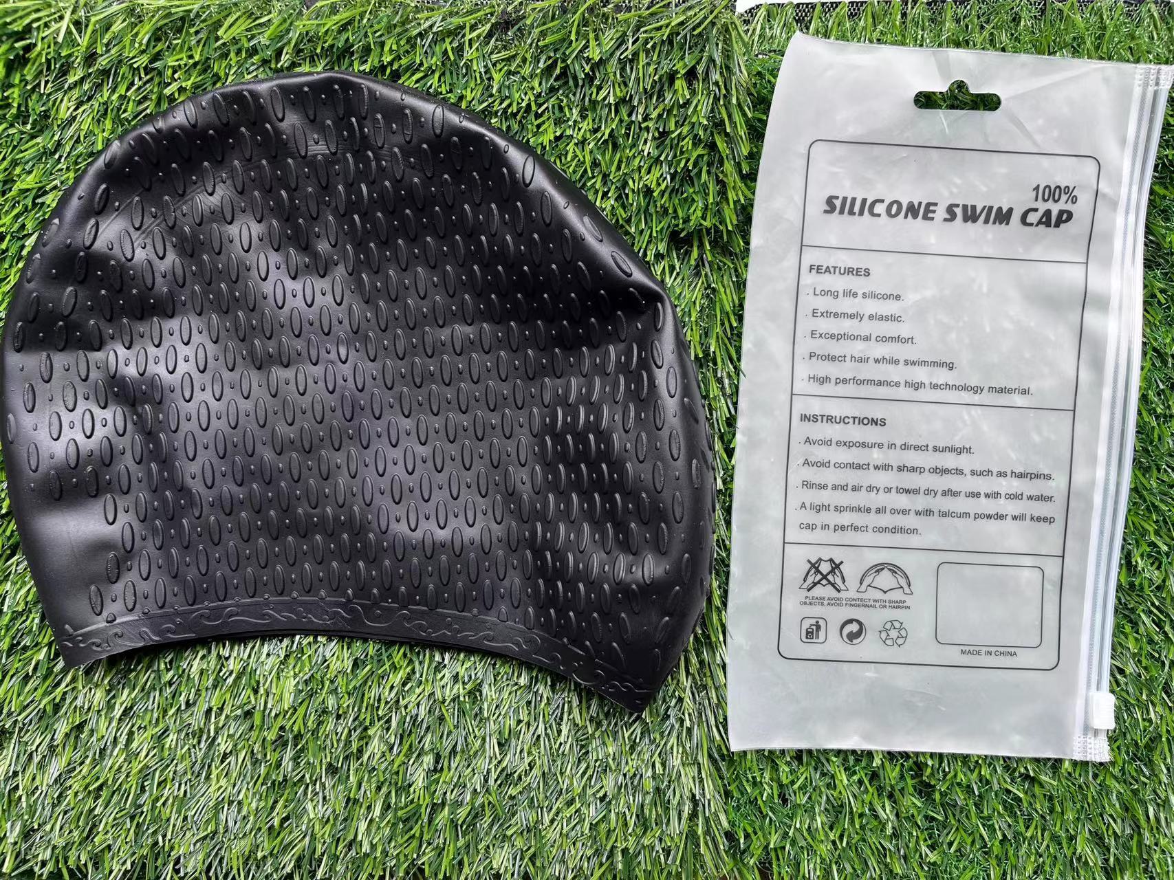 Sac ziplock premium avec capuchon goutte d'eau noir
