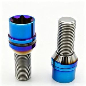 Écrous de roue FlowTech en titane couleur personnalisée, lot de 20 pièces pour BMW M12 M14, écrous coniques bleu brûlé pour course - Product Image 5