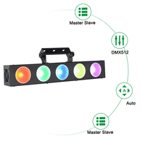 Igracelite Barra de Luz LED Matrix Blinder Wash de 5 Ojos 10W RGBW 4 en 1 con Control de Píxeles DMX512 para DJ, Discoteca, Fiesta, Espectáculo