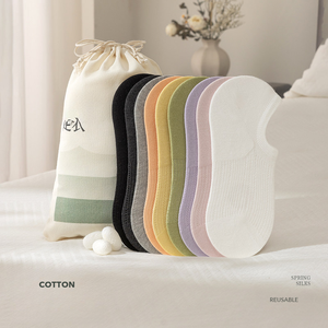 Chaussettes bateau imprimées <span class=keywords><strong>en</strong></span> <span class=keywords><strong>lin</strong></span>, soie, viscose et coton pour <span class=keywords><strong>femme</strong></span> – fines, invisibles, respirantes, <span class=keywords><strong>en</strong></span> maille, courtes, sans coutures, mi-mollet, pour l'été - Product Image 5