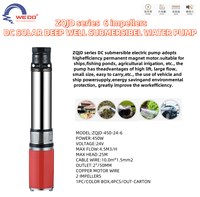 Pompe à vis à faible pression portable à courant continu 24V WEDO ZQJD-450-24-6, pompe à eau submersible pour puits profond, pour énergie solaire et batterie