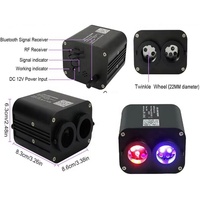 Kit de plafonnier à fibres optiques scintillantes DC12v 20w pour voiture, éclairage de toit étoilé bicolore, contrôle musical par application