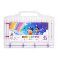 Kit de peinture pour enfants entièrement personnalisé, 48 couleurs, marqueurs acryliques double embout, marqueurs permanents, stylos de couleur