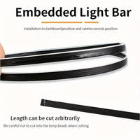 Lumières d'ambiance intérieures de voiture Contrôle par application Bandes lumineuses LED couleur RVB Kit d'éclairage ambiant personnalisé 22 en 1