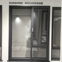 Fenêtre à battant moderne en alliage d'aluminium à double vitrage, en acier inoxydable, certifiée Energy Star, étanche et résistante au vent pour la maison