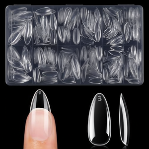 Vente en gros d'usine : 600 <span class=keywords><strong>faux</strong></span> <span class=keywords><strong>ongles</strong></span> en acrylique souple, transparents, taille moyenne, 12 tailles différentes pour extensions d'<span class=keywords><strong>ongles</strong></span> - Product Image 1
