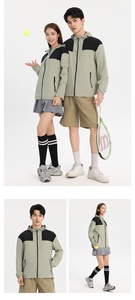 UPF50+ 자외선 차단 유니섹스 후드형 경량 통기성 발수 방풍 하이킹 트레킹 컬러 블록킹 - Product Image 6