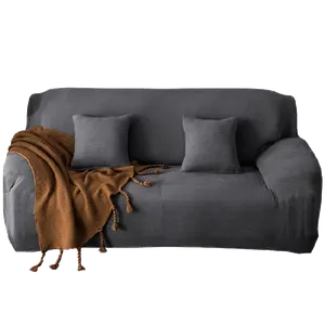 Nhà Máy Bán Hàng Trực Tiếp Phòng Khách Cắt L Hình Sofa Trượt Bìa Căng Rắn Màu Sofa Bìa Cho 3 2 1 Chỗ Ngồi Ghế