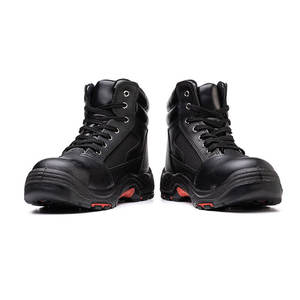 Vente chaude la moins chère chaussure industrielle de protection en cuir coupe moyenne chaussures de sécurité tactiques de travail à bout en acier pour hommes - Product Image 1