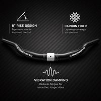 Guidon de scooter électrique Carbonrevo en alliage d'aluminium, barre de direction résistante à la corrosion, performance stable, longue durée de vie