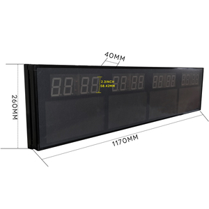 Zhong xiaoxiao thương hiệu lớn <span class=keywords><strong>LED</strong></span> kỹ thuật số múi giờ đồng hồ treo tường với ngày 4 khu Thiết kế điện hiện đại bao gồm cả Tính năng radio - Product Image 3