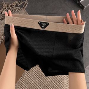 Ropa Interior Masculina de Color Sólido al por Mayor, Cintura Media, Calzoncillos Tipo Bóxer de Talla Grande, Transpirables - Product Image 1