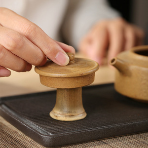 Bamboo Lid Holder For Tea Ceremony 3.5x4cm New Chinese Style Teapot Accessory - Product Image 3