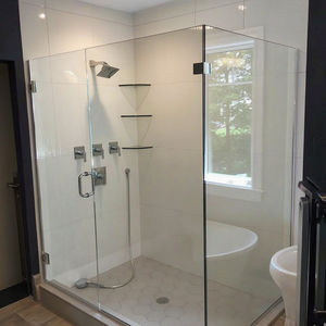 Vente en gros <span class=keywords><strong>de</strong></span> verre trempé transparent sans cadre 8mm 10mm pour salle <span class=keywords><strong>de</strong></span> bain salle <span class=keywords><strong>de</strong></span> <span class=keywords><strong>douche</strong></span>-apparence droite pour les appartements <span class=keywords><strong>de</strong></span> <span class=keywords><strong>style</strong></span>-apparence - Product Image 3