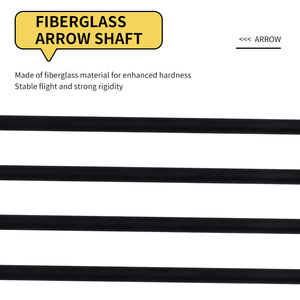 STARCN Flèches en fibre <span class=keywords><strong>de</strong></span> verre 7 mm - Spine 900, 80 cm, 37 g, ailettes en caoutchouc, pour tir à l'arc (corps et pointe) - pour arcs classiques/composés 15-30 Lbs - Product Image 4