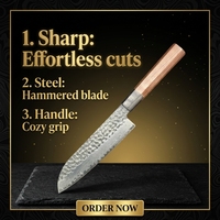 Couteau Santoku en acier Damas VG10, ambidextre, compatible lave-vaisselle, manche en bois d'ébène et laurier rouge, forgé sur mesure, couteau de chef tranchant