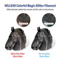 HELLO3D Colorful PLA 1,75mm Magic PLA Galaxy Cambio de color por Light Multicolor Glitter Filamento mixto