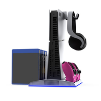 Ventilateur de refroidissement multifonction d'usine Support vertical Base de Station de charge Dock de charge pour accessoires de jeu de contrôleur mince PS5