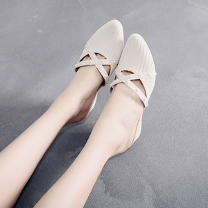 <span class=keywords><strong>Ciabatte</strong></span> da donna invernali in pelliccia sintetica per la casa calde Flat femminili scivoli in nero rosa Beige grigio per l'estate e l'autunno all'aperto - Product Image 5