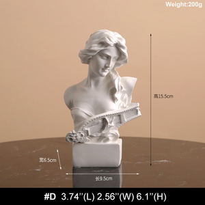Statua di figure del greco nordico mitologia dea eroe <span class=keywords><strong>David</strong></span> Mozart busto figurina scultura schizzo modello camera decorazione - Product Image 5