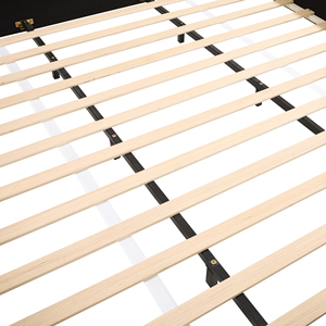 Cama Moderna de Lujo con Plataforma Baja Ajustable y Cabecera Curva Tapizada, Tamaño Queen/King, Terciopelo Tufted, Garantía de 5 Años - Product Image 4