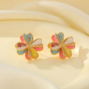 Pendientes de Plata de Ley 925 de Estilo Antiguo con Circonita en Forma de Flor, Diseño Geométrico Retro de Palacio, Joyería Vintage para Mujer, Nicho de Alta Gama - Product Image 5