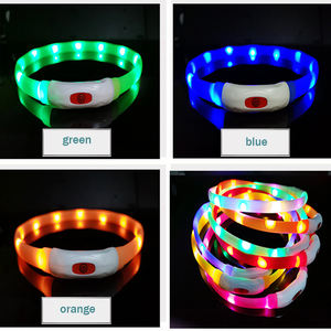 2024 accesorios para perros, <span class=keywords><strong>Collar</strong></span> de perro Con luz intermitente impermeable para mascotas, recargable por USB, seguridad nocturna, <span class=keywords><strong>Collar</strong></span> de perro Led luminoso que brilla intensamente - Product Image 4