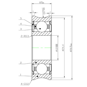 ผู้ผลิตจัดหาตลับลูกปืนเม็ดกลมร่องลึกแบบเว้า วงแหวนด้านนอก ตลับลูกปืนรูปตัวยู ขนาด 10*26*8 มม. รุ่น 6000RS ที่ไม่ได้มาตรฐาน - Product Image 1