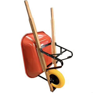 รถเข็นล้อยางสำหรับงานหนัก สำหรับงานก่อสร้าง อุตสาหกรรม และสวน พร้อมด้ามจับไม้ - Product Image 3