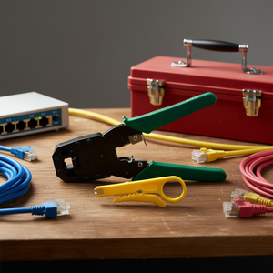 Pince à sertir pour connecteurs RJ45, RJ12, RJ11 avec dénudeur de fils - Product Image 3