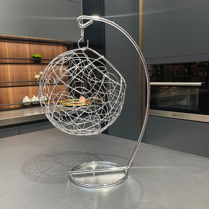 Metal <strong>Wire</strong> Table Decoration Countertop Stand <strong>Hanging</strong> Swing Bowl Holder Vegetables Fruit <strong>Basket</strong> for Suppliers - Product Image 3
