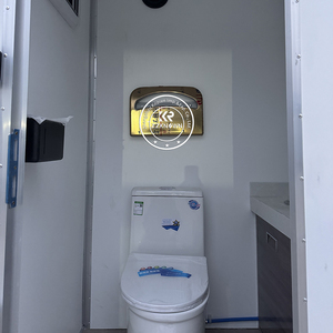 Multi-funzionale semplice montaggio per uso esterno per due servizi igienici rimorchio di lusso portatile bagno esterno - Product Image 5