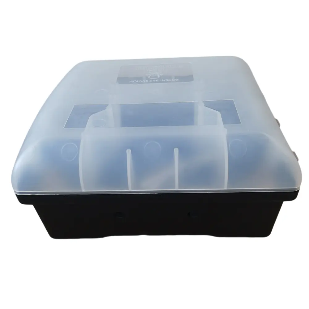 Plastic flat pack bait stationsrat box trap mice mouse rodent control rat box bait station with key