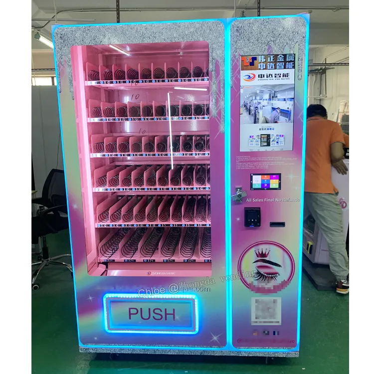 Vendita calda maquinas exdedoras automatico ciglia distributore automatico bellezza con 22 pollici Touch Screen