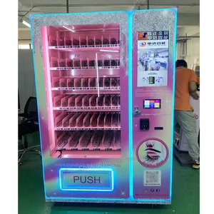 Venta caliente máquinas expendedoras de pestañas automáticas belleza de la máquina expendedora con pantalla táctil de 22 pulgadas