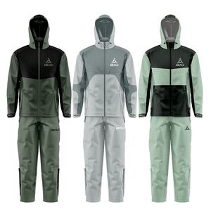 포장 가능한 야외 남성용 경량 Softshell 윈드 브레이커 재킷 줄 지어 후드 방수 하이킹 윈드 브레이커 운동복 - Product Image 5