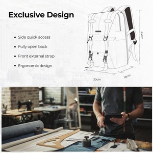 <span class=keywords><strong>Mochila</strong></span> de Poliéster Impermeable de Gran Capacidad, Bolsa de Viaje, Estuche <span class=keywords><strong>para</strong></span> Portátil de 156/16 Pulgadas, <span class=keywords><strong>Mochila</strong></span> <span class=keywords><strong>para</strong></span> Cámara, Bolsa Dedicada <span class=keywords><strong>para</strong></span> Fotógrafos - Product Image 2