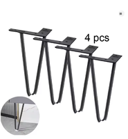 Pieds de table basse en fer avec plaque de fixation, base à fixation facile par vis