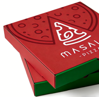 Scatole per Pizza in Cartone Ondulato Ecologico Riciclabile di Grado Alimentare, Vendita all'Ingrosso, Laminazione Opaca, Logo Personalizzato Stampato