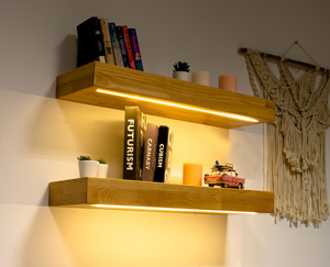 현대적인 맞춤형 철제 수납 선반, 주방 및 거실 장식용 나무 플로팅 선반, 공장 도매 및 소매점 - Product Image 6