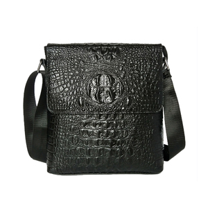 Boshiho cuir de vachette personnalisé <span class=keywords><strong>croco</strong></span> en cuir véritable sac à bandoulière hommes prix usine RTS - Product Image 3