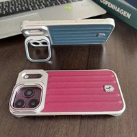 Casing Handphone Kulit Mewah Anti Benturan dengan Bingkai Kamera untuk Iphone 13 14 15 16 17 18 Pro Max Grosir