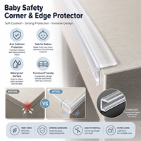 Protection d'angle de table en silicone transparent pour la sécurité des bébés, en PVC, auto-adhésive, bande anti-collision
