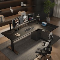 Bureau électrique moderne réglable en hauteur, ergonomique, pour travailler debout ou assis, avec moteur, pour ordinateur