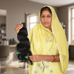 Venta al por mayor Remy Indian Temple Extensiones de cabello humano Natural Hermosa Virgen Bodywave Bundles Estilo del vendedor Cabello humano - Product Image 1